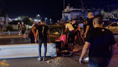 فيديو: حادث طرق ذاتي بيافا يُسفر عن اصابة سائق وأضرار في الممتلكات